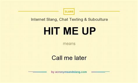 hit me on facebook|hit me up slang.